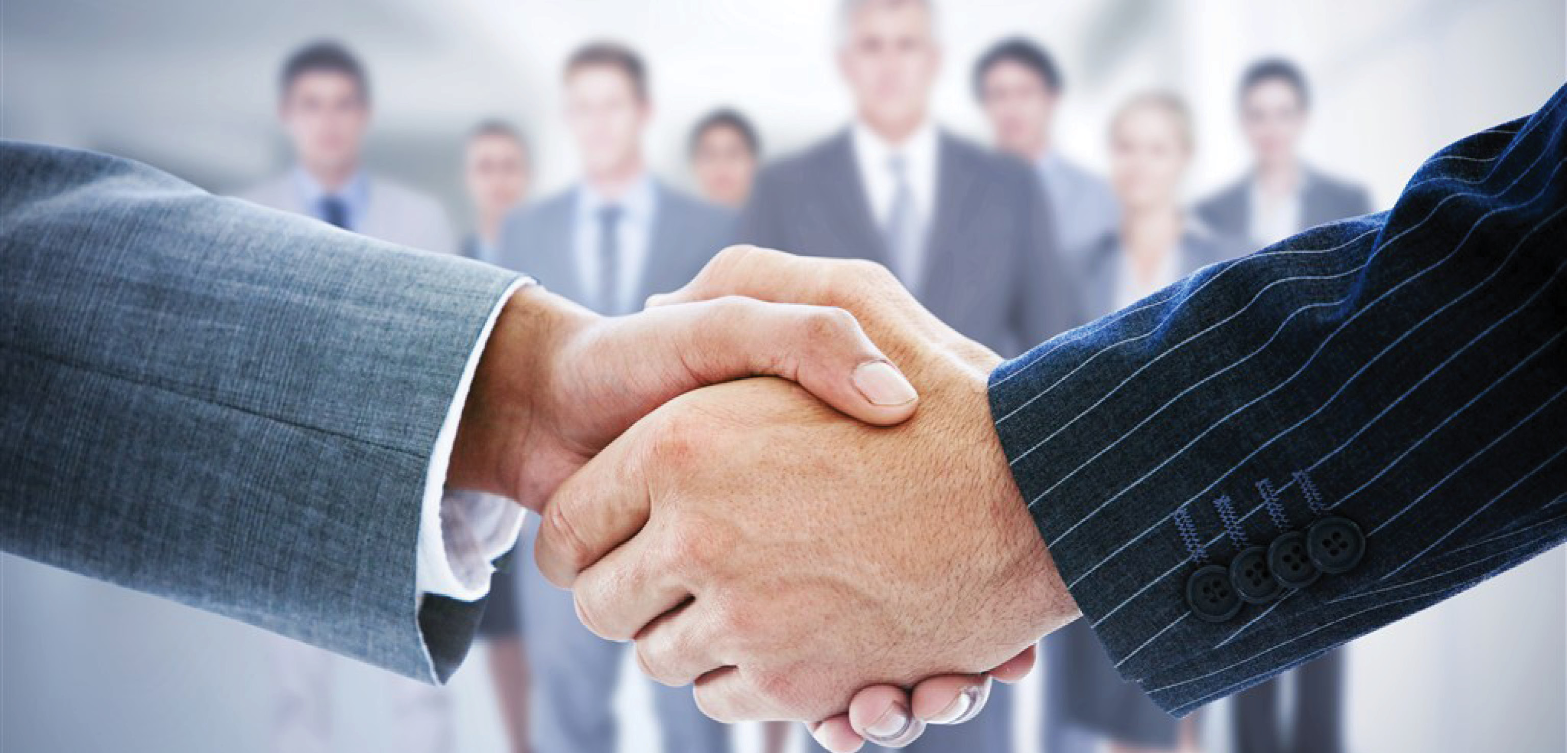 Business handshake representing strong customer relationships