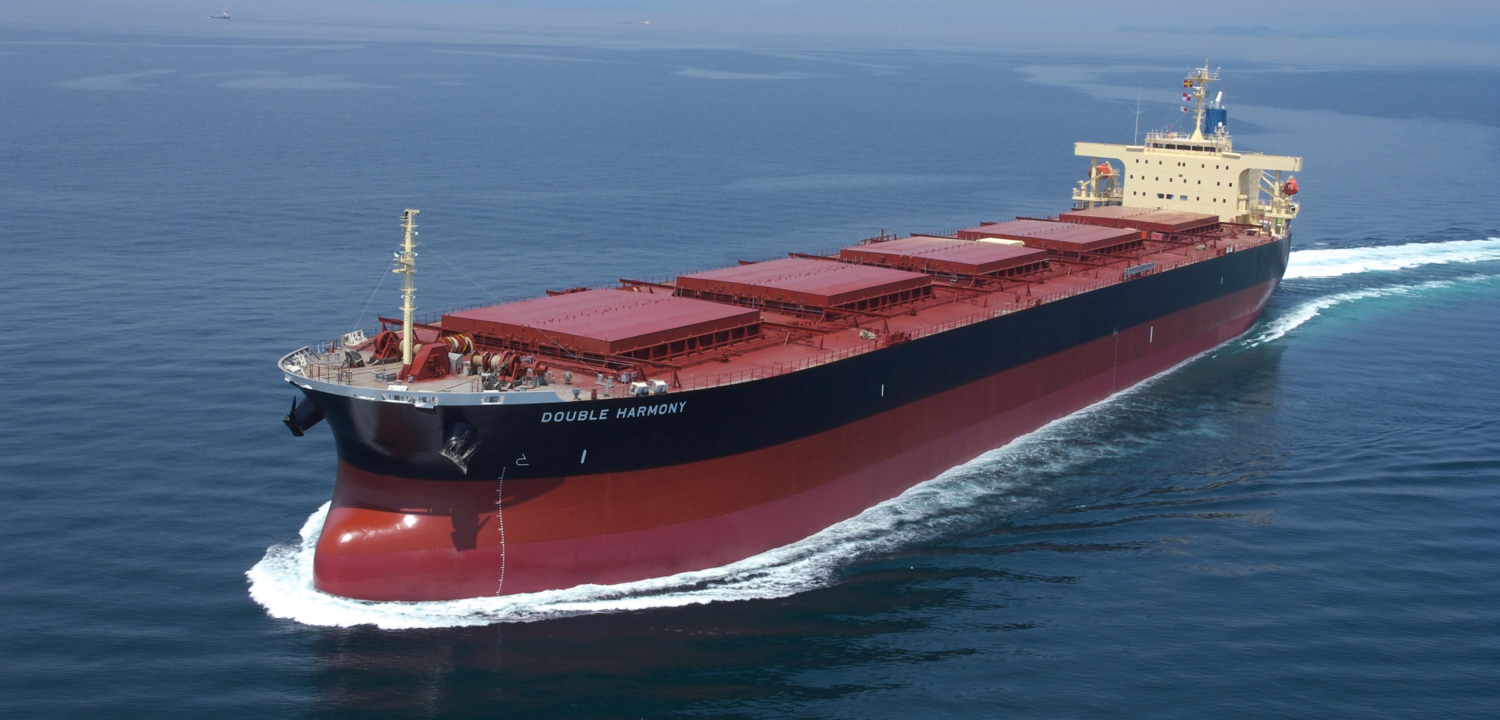 Bulk carrier at sea